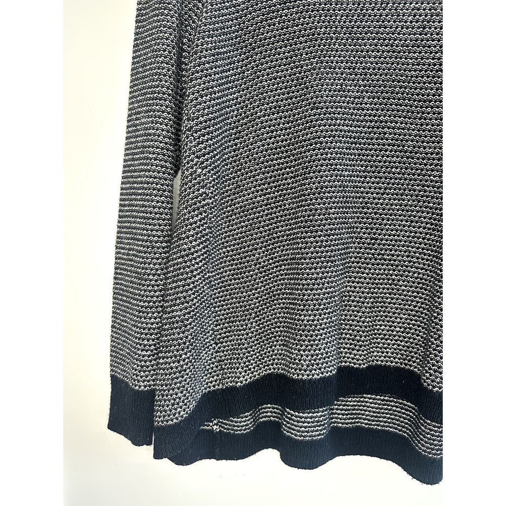 Madewell Size L Women's Pullover Striped Black‎ White Textured Knit Long Sleeve - Picture 6 of 11